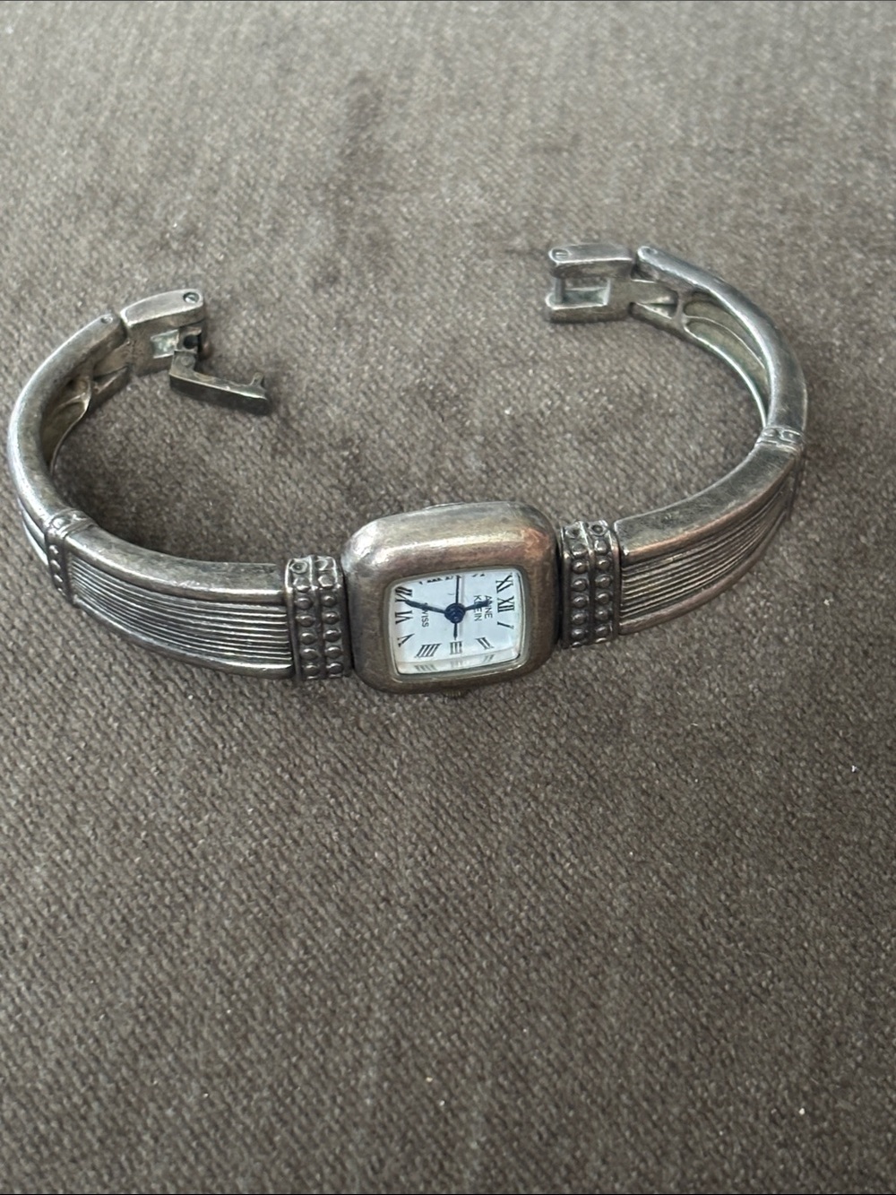 .925 Sterling Silver ANNE KLEIN Women's WRIST WATCH WRISTWATCH Fine Jewelry